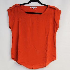 Iris Burnt Orange Sleeveless Pullover Blouse Size Small NWOT